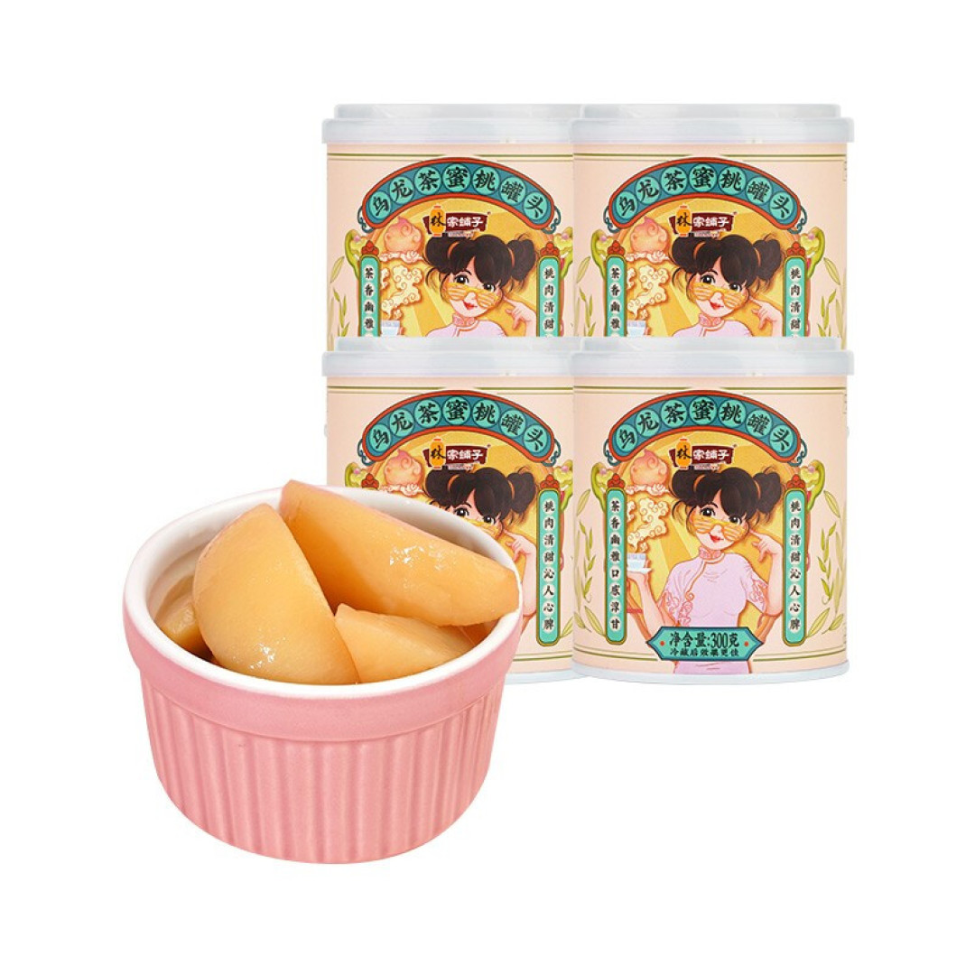 亲测！林家铺子蜜桃乌龙茶罐头