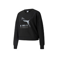 PUMA 彪马 CLASSICS 女子运动卫衣 531382-56 黑色/哑光 XXL