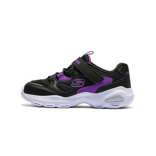 SKECHERS 斯凯奇 D'LITES ULTRA 女童休闲运动鞋 664144L 黑色/紫色 30码