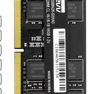 KLEVV 科赋 DDR4 2666MHz 笔记本内存 普条 16GB KD4AGS481-26N1600