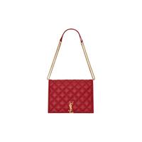 SAINT LAURENT 圣罗兰 BECKY系列 女士小号绗缝小羊皮链条包 5796071D3196805 爱神红