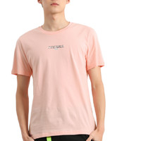 JEANSWEST 真维斯 男士圆领短袖T恤 JE-99-173TB020 D印花款 浅粉红 M