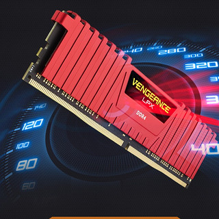 USCORSAIR 美商海盗船 复仇者LPX系列 DDR4 3000MHz 台式机内存 马甲条 红色 8GB CM4X8GD3000C16K4DR-CN