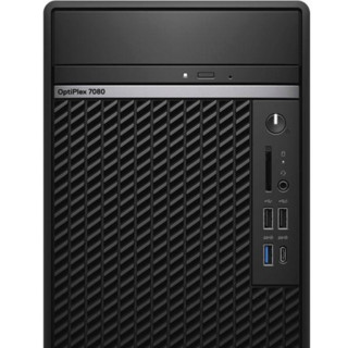 DELL 戴尔 OptiPlex 7080MT 十代酷睿版 商务台式机 黑色 (酷睿i9-10900K、RTX 3060 12G、64GB、512GB SSD+4TB HDD、风冷)