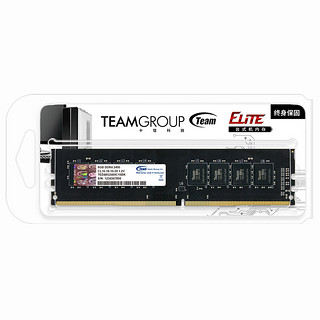 Team 十铨 Elite系列 DDR4 2400MHz 台式机内存 普条 8GB TED48G2400C16BK