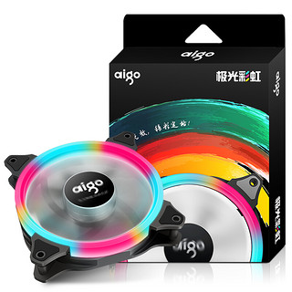 aigo 爱国者 极光彩虹 单色光 120mm 机箱散热风扇 单个装 彩虹色