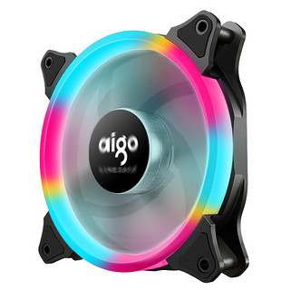 aigo 爱国者 极光彩虹 单色光 120mm 机箱散热风扇 单个装 彩虹色