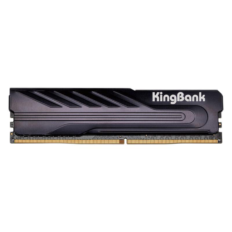 KINGBANK 金百达 黑爵战甲系列 DDR4 2666MHz 台式机内存 马甲条 黑色 16GB