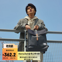Herschel City 中号双肩包休闲潮流男女时尚百搭背包10486 经典黑色/黑灰色牛仔布条纹