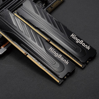 KINGBANK 金百达 黑爵战甲系列 DDR4 2666MHz 台式机内存 马甲条 黑色 16GB