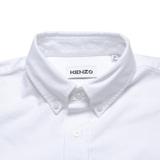 KENZO 凯卓 男装高田贤三 KENZO 21春夏 男士棉质长袖衬衫 FB5 5CH400 1LD 01 白色小虎头刺绣 42