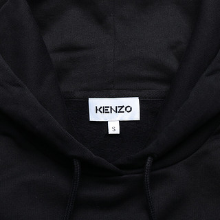 KENZO 凯卓 高田贤三 KENZO 女士棉质宽松版连帽卫衣运动衫 FB5 2SW777 4ML 99 黑色小虎头刺绣 L