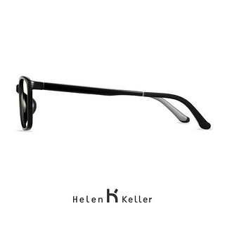 海伦凯勒儿童防蓝光眼镜 轻盈时尚儿童眼镜 圆框学生手机电脑平光护目镜 HK902C1曜石黑