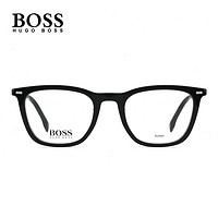 HUGO BOSS 眼镜架 男士全框眼镜框复古时尚眼镜架可配近视镜1293 807-52/黑色