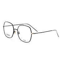 雨果博斯（HUGO BOSS）眼镜架 男士方框眼镜架复古时尚全框钛合金眼镜框可配近视镜1283 2M2-52/黑色