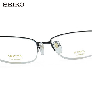 SEIKO 精工 眼镜框男款半框钛材质经典系列眼镜架近视配镜光学镜架HT01080含1.67防蓝光镜片 金色25