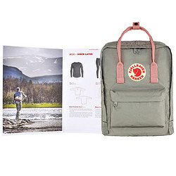 FJÄLLRÄVEN 北极狐 OUTDOOR KankenFamily Kanken Classic系列 中性双肩包 23510-021-312 雾灰/粉色 16L