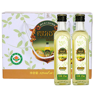 得尔乐 冷榨一级 油茶籽油 325ml*4瓶 礼盒装