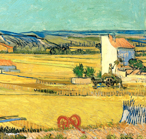 橙舍梵高经典名作抽象风景油画丰收雅韵铜金装裱66x76cm油画布宫殿之