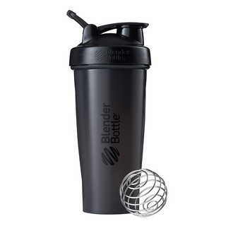 BlenderBottle Blender Bottle 蛋白粉摇摇杯运动健身水杯水壶搅拌球代餐奶昔杯便携 黑色