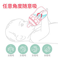 良品物语 婴儿奶瓶PPSU耐摔宽口径带吸管硅胶奶嘴防摔新生大宝宝用品