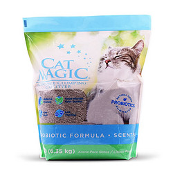 CAT MAGIC 喵洁客 美国CatMagic喵洁客膨润土洋甘菊活性炭猫砂14磅*2除臭