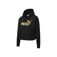 PUMA 彪马 METALLIC 女子运动卫衣 532681-51 黑色 XL