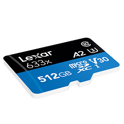 Lexar 雷克沙 633X Micro-SD存储卡 512GB（UHS-I、V30、U3、A2）