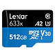 Lexar 雷克沙 633X MicroSDXC MicroSD存储卡 512GB A2性能