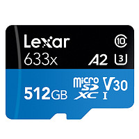 Lexar 雷克沙 633X Micro-SD存储卡 512GB（V30、U3、A2）