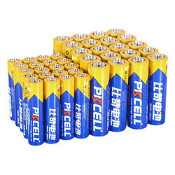 PKCELL 比苛 R6P 5号碱性电池 1.5V 20粒装+R03P 7号碱性电池 1.5V 20粒装