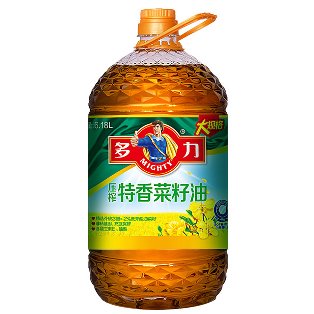 移动端、京东百亿补贴：多力 压榨特香菜籽油 6.18L