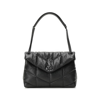 SAINT LAURENT 圣罗兰 LOULOU系列 女士皮革单肩包 5774751UQ081000 黑色 中号