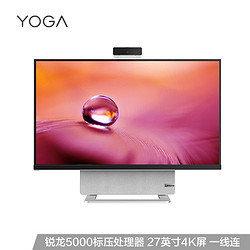 Lenovo 联想 YOGA 27 2021可旋转27英寸4K屏一体机电脑(R5-5600H、16GB、1TB+256GB SSD）