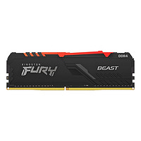 Kingston 金士顿 Fury系列 DDR4 3200MHz 台式机内存 灯条 黑色 RGB 16GB HX432C16FB3A/16