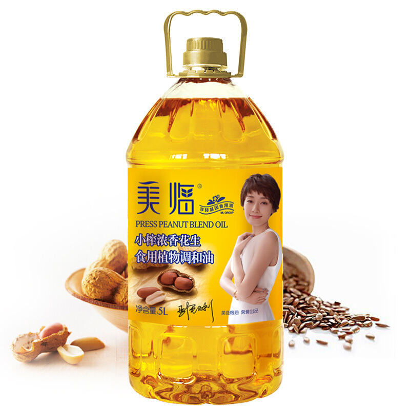美临 小榨浓香花生 食用植物调和油 5L