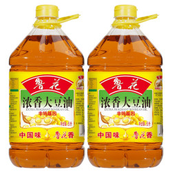 luhua鲁花食用油非转基因原料大豆油5l2桶粮油