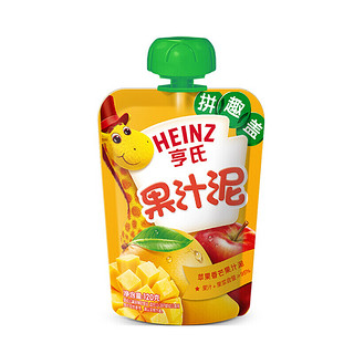 Heinz 亨氏 乐维滋系列 果泥 3段 苹果香芒味 120g*6袋