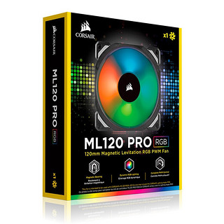 USCORSAIR 美商海盗船 ML120 PRO RGB 120mm 机箱散热风扇 单个装