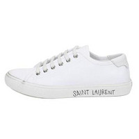 SAINT LAURENT 圣罗兰 女士低帮帆布鞋 606446 GUZ20 9030 白色 37