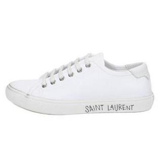 SAINT LAURENT 圣罗兰 女士低帮帆布鞋 606446 GUZ20 9030 白色 38