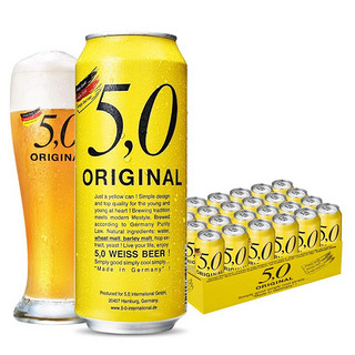 OETTINGER 奥丁格 5.0自然混浊型 小麦啤酒 500ml*24瓶*2箱