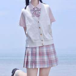 啦啦酱 蜜桃汽水 jk制服格裙 JK110 粉色