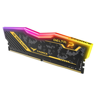 Team 十铨 炫光迷彩系列 DDR4 2666MHz RGB 台式机内存 灯条 8GB TF9D48G2666HC18H01