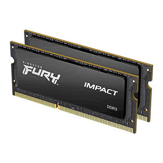 Kingston 金士顿 Impact系列 DDR3 1600MHz 笔记本内存 普条 黑色 16GB 8GB*2 HX316LS9IBK2/16