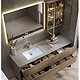 迪诗曼 8912 岩板一体浴室柜组合 岩板陶瓷盆 80cm