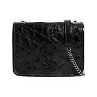 SAINT LAURENT 圣罗兰 NIKI系列 女士皮革斜挎包 5831030EN041000 黑色