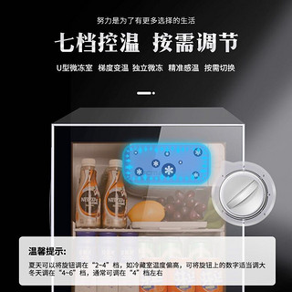 AUCMA 澳柯玛 家用客厅冰吧办公室小型冰箱 水果茶叶红酒饮料保鲜柜LC-50NE