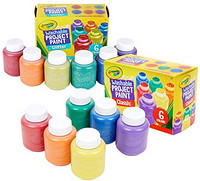 Crayola 绘儿乐 可水洗儿童颜料,12 支装 礼品,多色和闪光