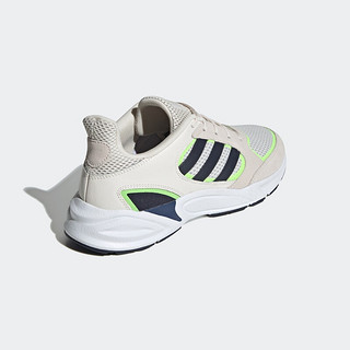 阿迪达斯官网 adidas 90s VALASION 男鞋低帮跑步运动鞋FW1037 米灰/传奇墨水蓝/信号绿 42.5(265mm)